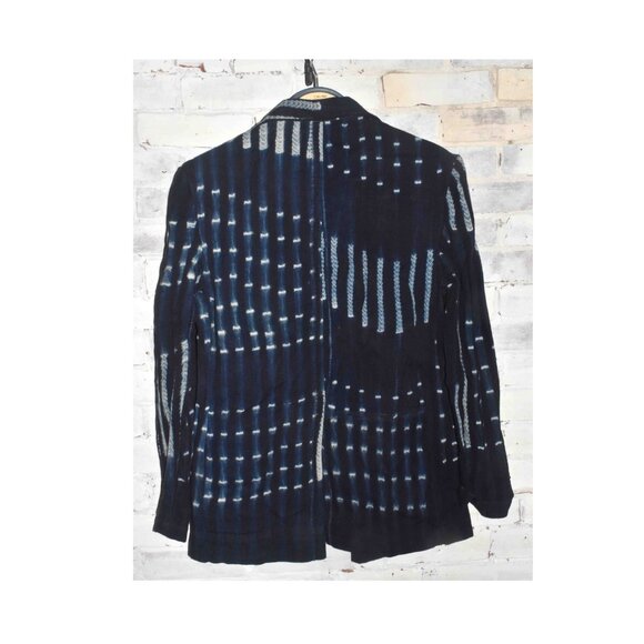 Studio 189 Indigo Handmade in Ghana 100% Cotton Blazer Size Medium - Picture 7 of 7